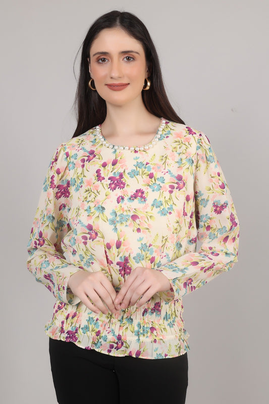 Thoughtful party floral print , printed women multi color