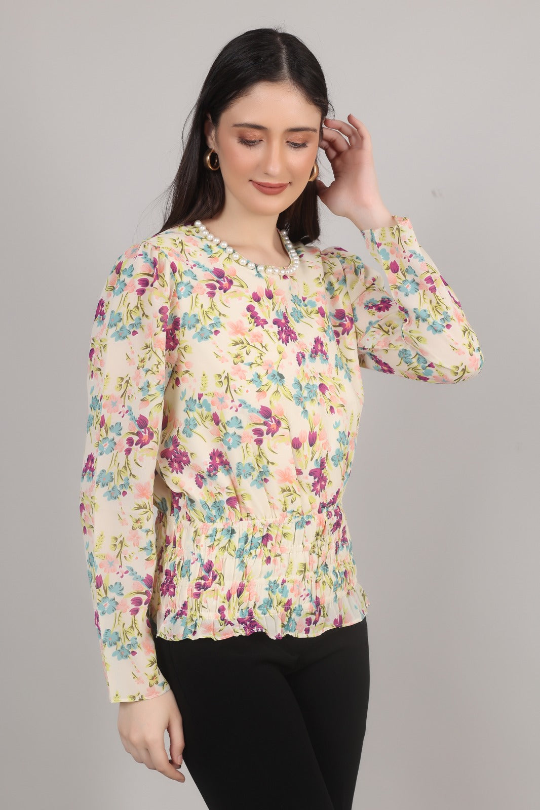 Thoughtful party floral print , printed women multi color