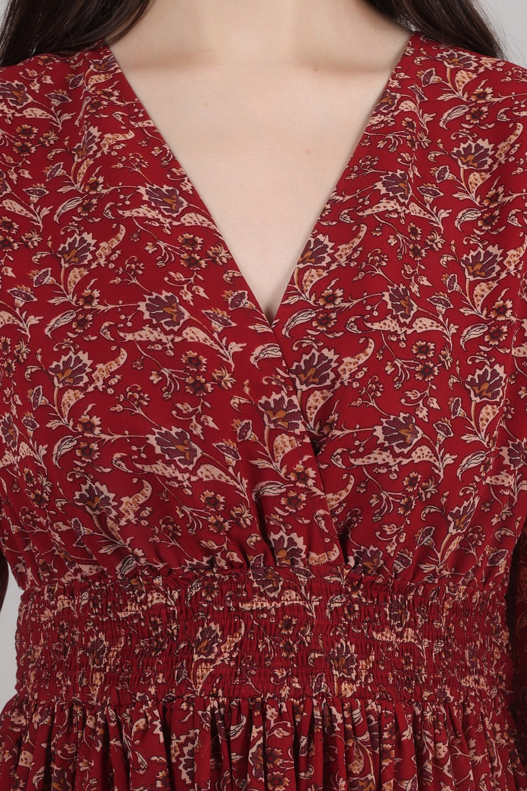 Thoughtful women high low red knee length dress