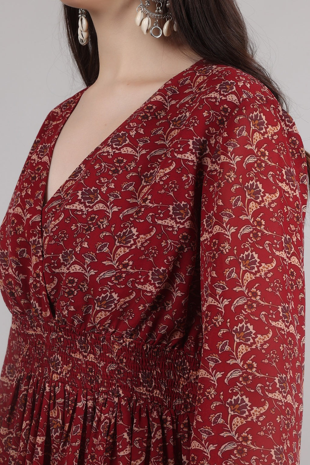 Thoughtful women high low red knee length dress